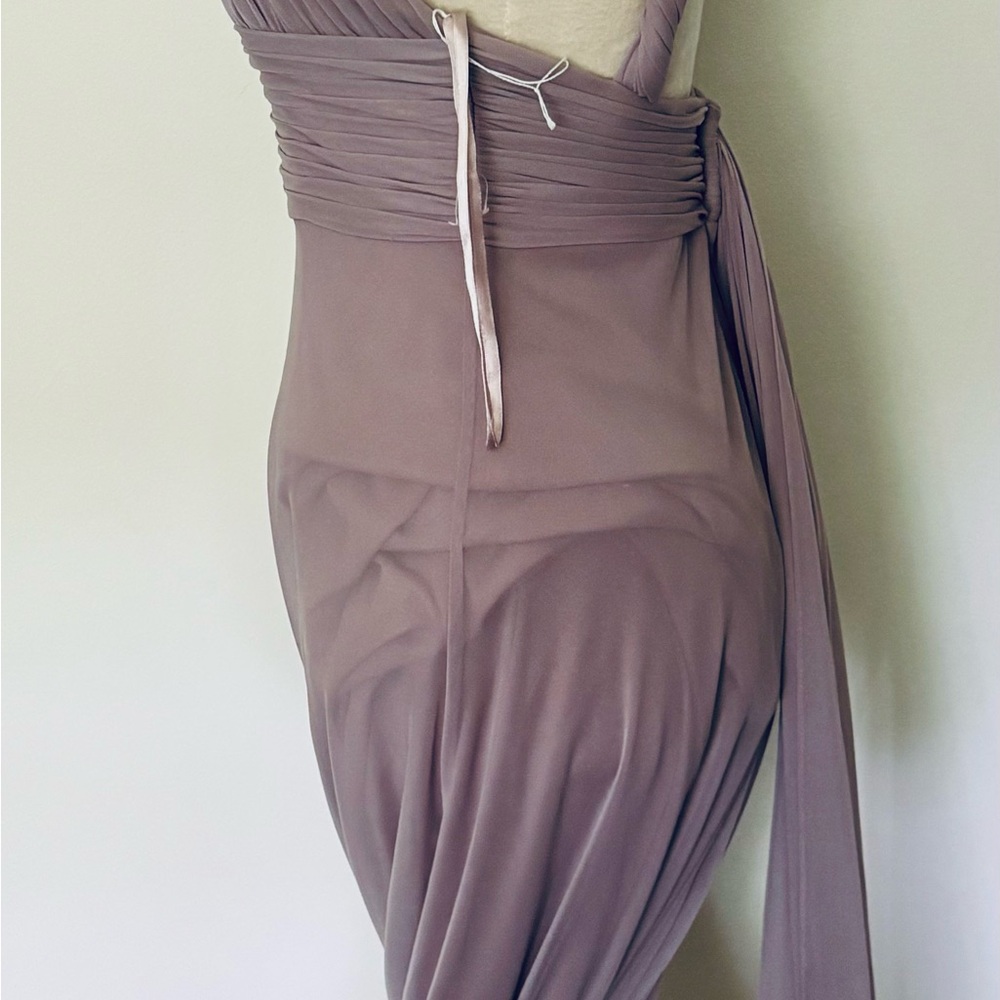Allure Bridals Sz 10 Zinc Dusty Lavender Empire Waist Bridesmaid Evening Gown - Picture 7 of 12
